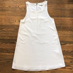 alice + olivia white tank swing/trapeze dress